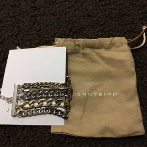 Gold and silver link bracelet